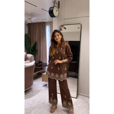 Inyra- Cutwork Cotton Co-ord Set