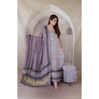 Chhaap- Ajrakh Modal Silk Suit Set