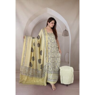 Chhaap- Ajrakh Modal Silk Suit Set