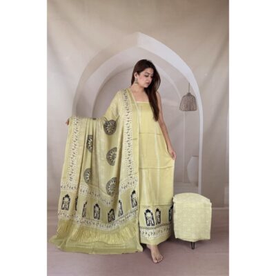 Chhaap- Ajrakh Modal Silk Suit Set