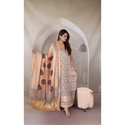 Chhaap- Ajrakh Modal Silk Suit Set