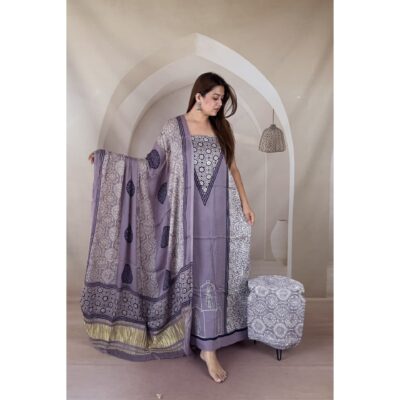 Chhaap- Ajrakh Modal Silk Suit Set