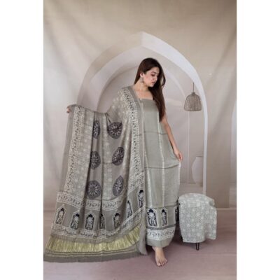 Chhaap- Ajrakh Modal Silk Suit Set