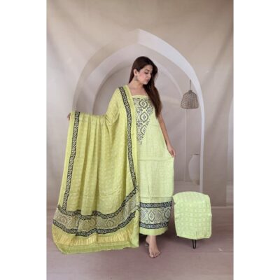 Chhaap- Ajrakh Modal Silk Suit Set