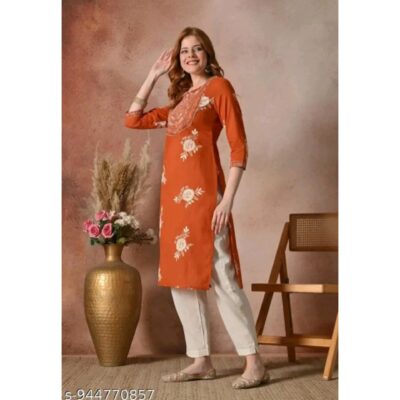 Fabriti- Embroidered Motif Kurti
