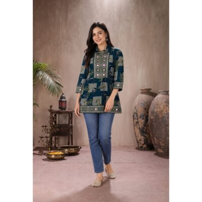 Raga- Ethnic Mirror Work Short Kurti