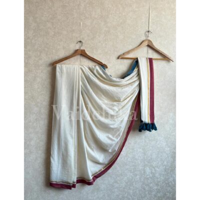 Bunai- Handloom Mulmul Cotton Saree