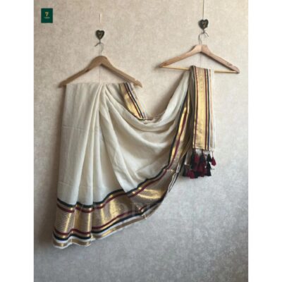 Bunai- Handloom Mulmul Cotton Saree