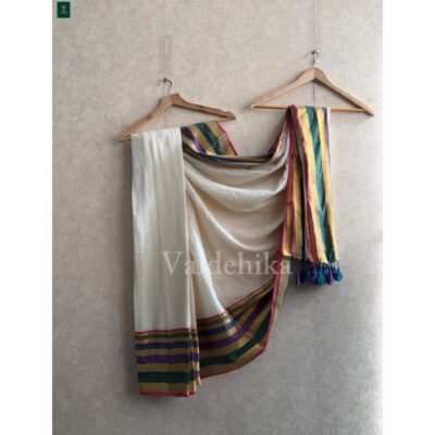 Bunai- Handloom Mulmul Cotton Saree