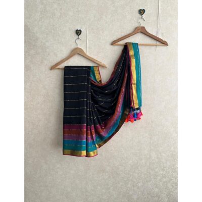 Bunai- Handloom Mulmul Cotton Saree