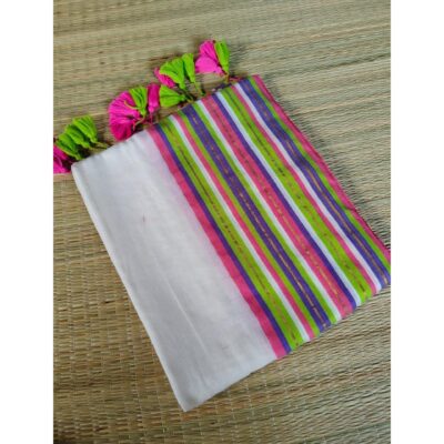 Bunai- Handloom Mulmul Cotton Saree