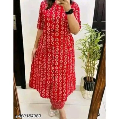 Riya- Rayon A-Line Co-ord Set