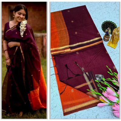 Viha- Maheshwari Zari Booti Saree