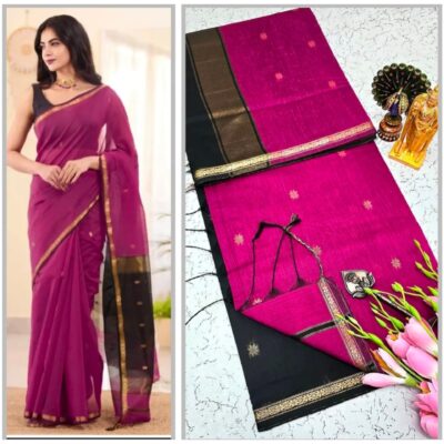 Viha- Maheshwari Zari Booti Saree