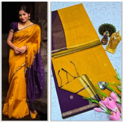 Viha- Maheshwari Zari Booti Saree