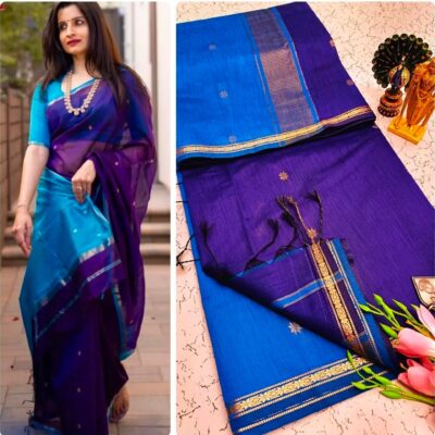 Viha- Maheshwari Zari Booti Saree