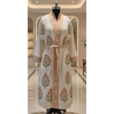 EaseWear- Handblock Printed Bathrobe