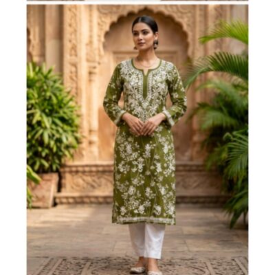 Kusum- Floral Embroidered Kurti