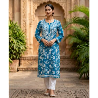 Kusum- Floral Embroidered Kurti