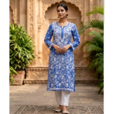 Kusum- Floral Embroidered Kurti