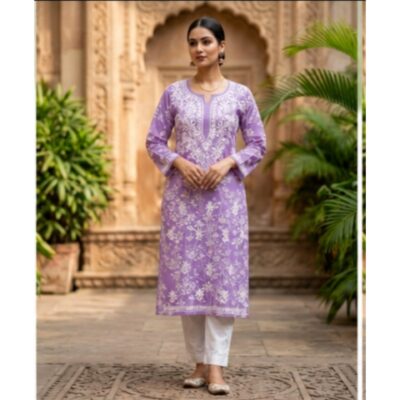 Kusum- Floral Embroidered Kurti