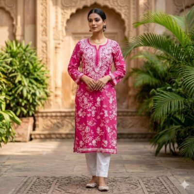 Kusum- Floral Embroidered Kurti