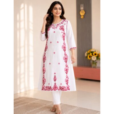 Amaira- Chikankari Rayon Kurti