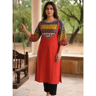 Raagini- Ethnic Patchwork Cotton Kurti