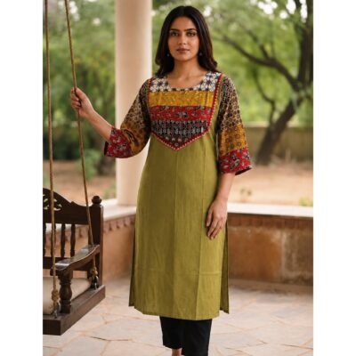 Raagini- Ethnic Patchwork Cotton Kurti