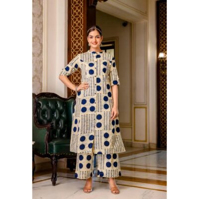 Vritta- Dot Pattern Cotton Co-ord Set