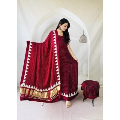Hastkala- Ajrakh Modal Silk Suit Set