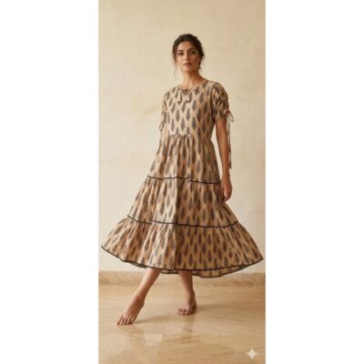 Palash- Handcrafted Ajrakh One Piece Dress