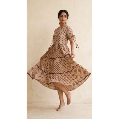 Palash- Handcrafted Ajrakh One Piece Dress