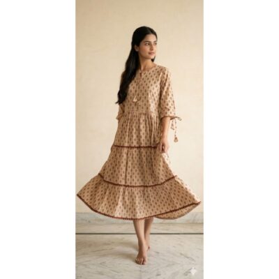 Palash- Handcrafted Ajrakh One Piece Dress