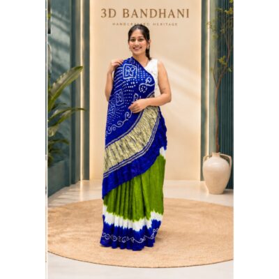 Riwayat- 3D Bandhani Modal Silk Saree