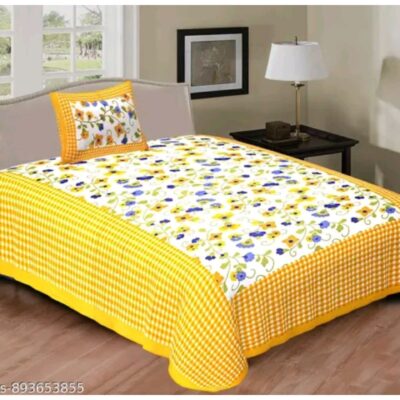 Imprint- Printed Cotton Single Bedsheet