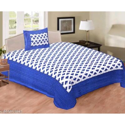 Imprint- Printed Cotton Single Bedsheet