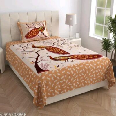 Imprint- Printed Cotton Single Bedsheet