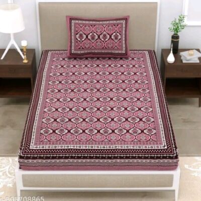 Imprint- Printed Cotton Single Bedsheet