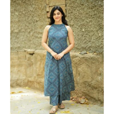 Sia- Printed A-Line Cotton Co-ord Set