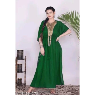 Glamira- Embroidered Rayon Kaftan
