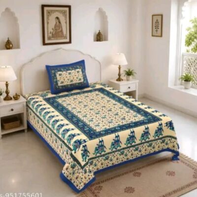 Homely- Printed Cotton Single Bedsheet