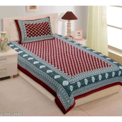 Homely- Printed Cotton Single Bedsheet