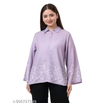 Aira- Floral Border Print A-Line Tunic