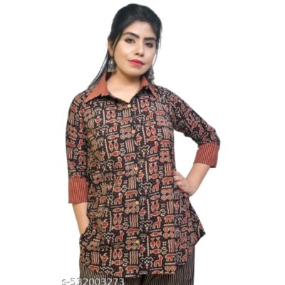 Abhira- Ajrakh Print Cotton Shirt