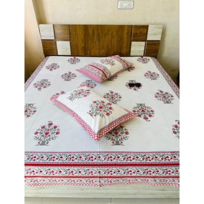 Chaap- Handloom Cotton Double Bedsheet Set