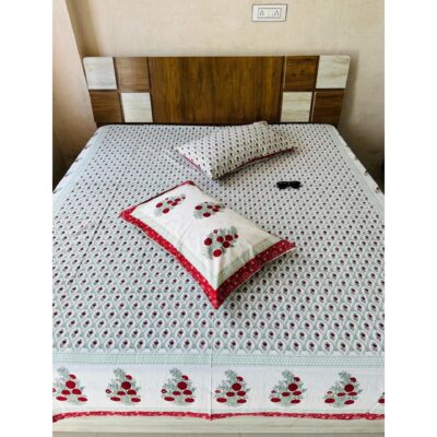 Chaap- Handloom Cotton Double Bedsheet Set