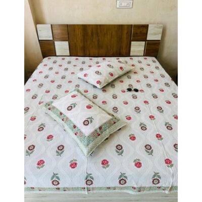 Chaap- Handloom Cotton Double Bedsheet Set