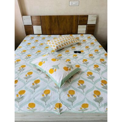 Chaap- Handloom Cotton Double Bedsheet Set