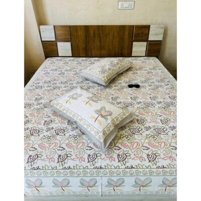 Chaap- Handloom Cotton Double Bedsheet Set